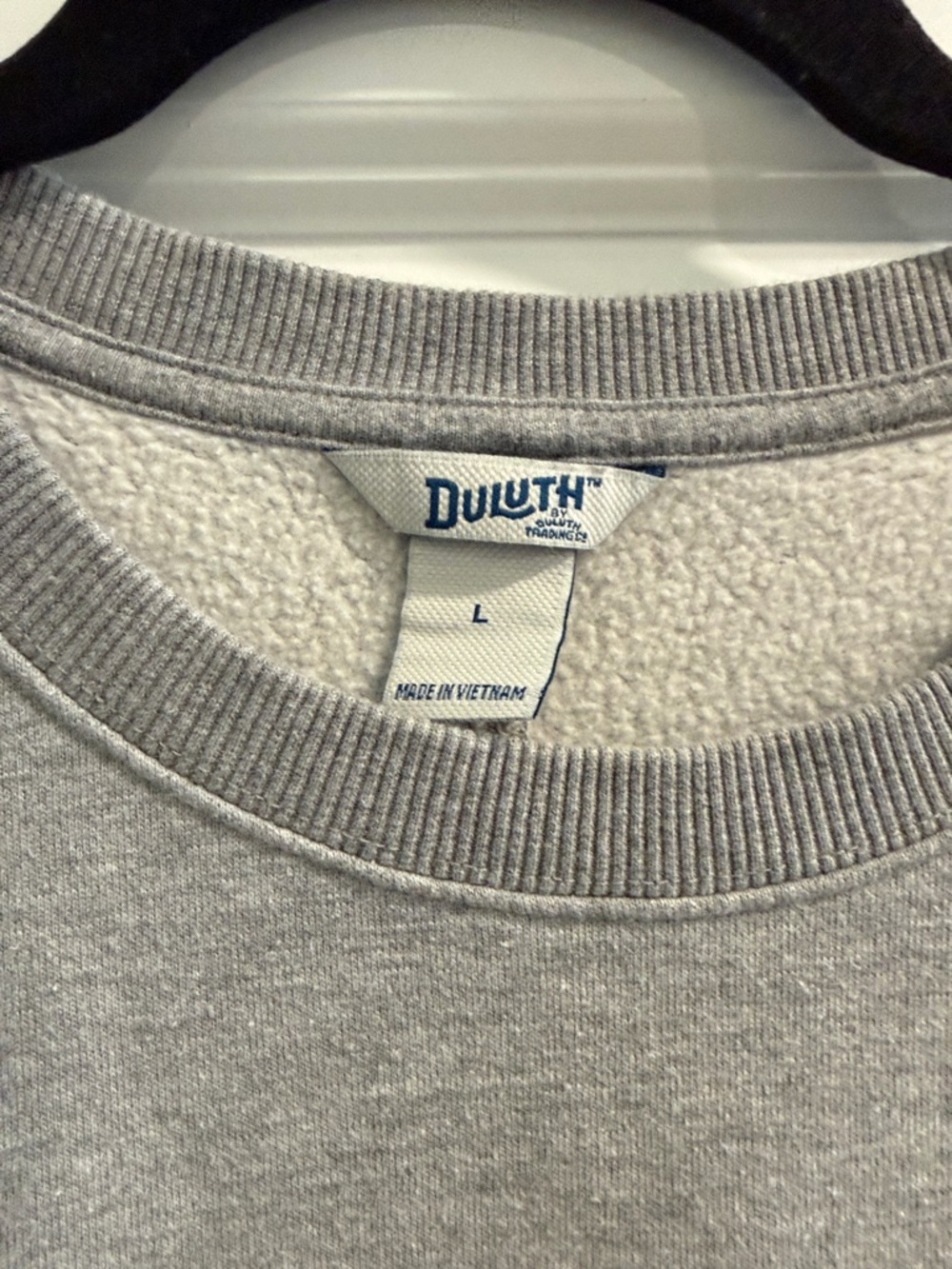 Duluth Trading Co Gray Crewneck Sweatshirt with Floral Embroidery - Picture 2 of 7